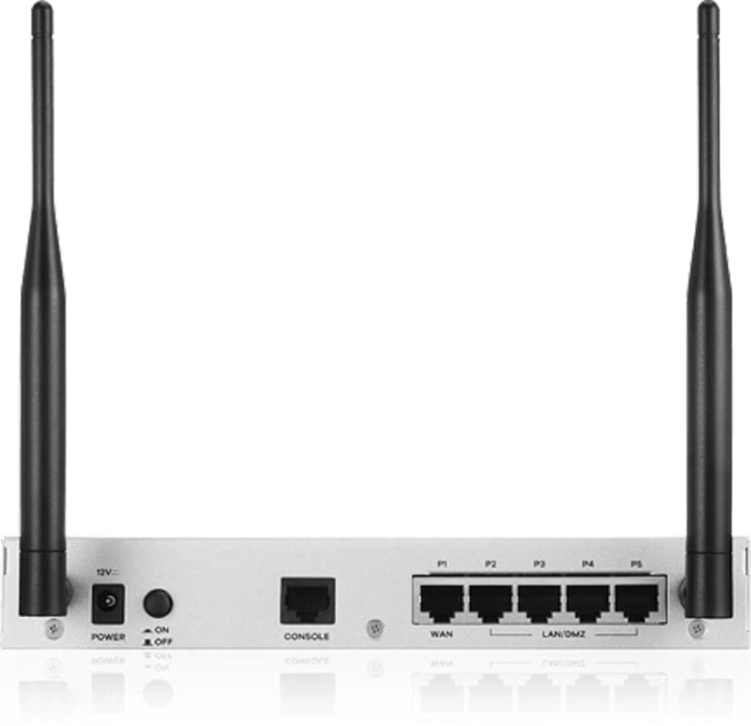 ZyXEL USG Flex series, 10/100/1000, 1*WAN, 4*LAN/DMZ ports, Wi-Fi 6 AX1800, 1*USB (device only)