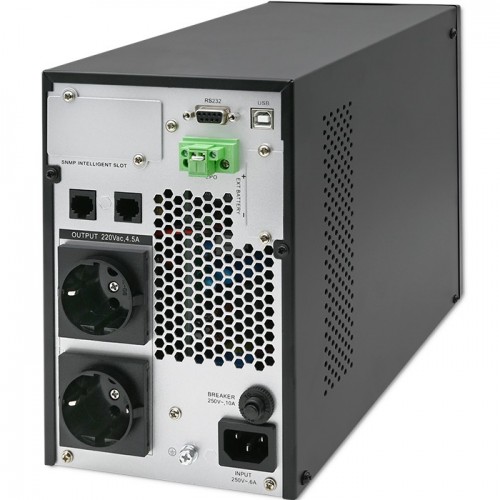 Qoltec UPS 1kVA, 1000W, PF1.0 LCD,EPO,USB,On-line
