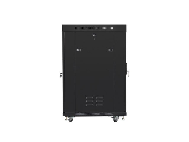 Lanberg 19&quot; 22U free-standing rack cabinet (flat pack), 800*800 black, LCD with mesh door