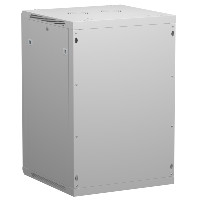 Netrack 19&quot; wall-mount rack cabinet, 18U 600*600, glass door, grey, flat-pack