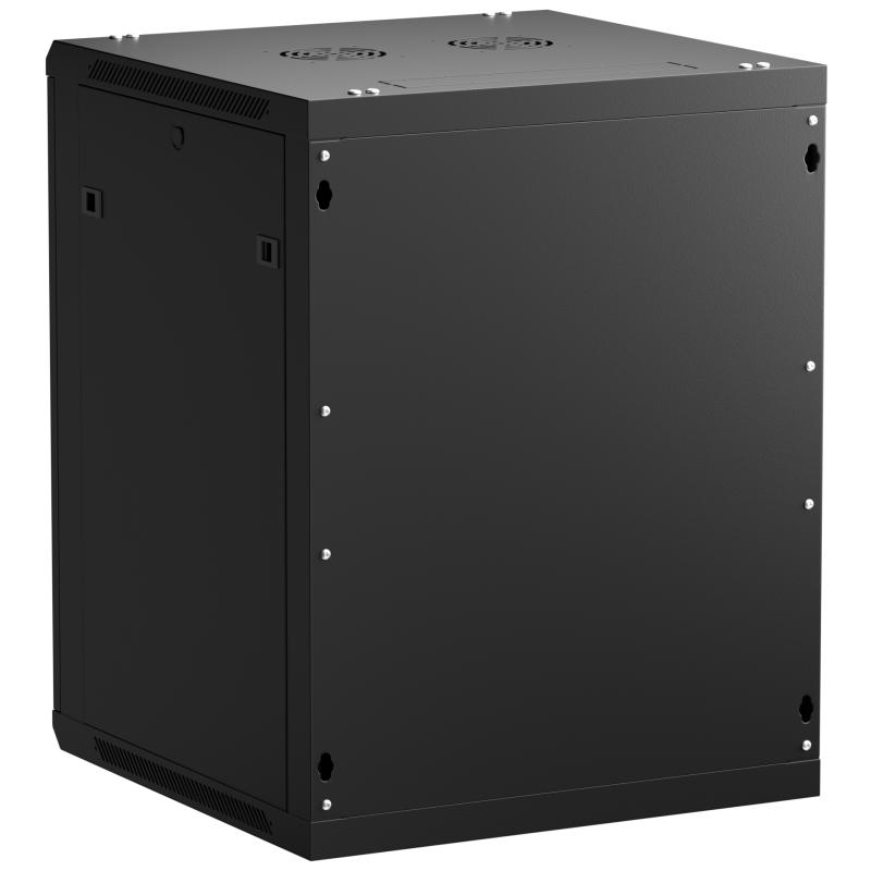 Netrack 19&quot; wall-mount F-Line rack cabinet, 15U 600*600, glass door, black, flat-pack