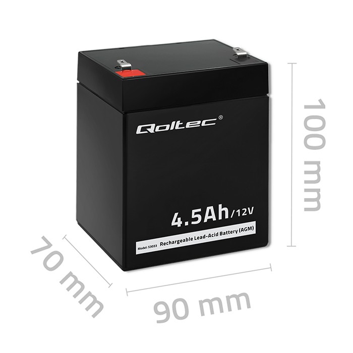 Qoltec battery AGM 12V 4.5Ah max.1.35A