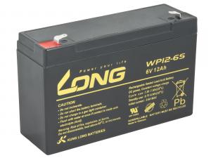 Long 6V 12Ah lead acid battery F1 (WP12-6S)