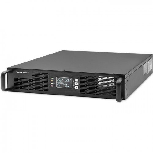 Qoltec online UPS 1000VA/1000W, power factor 1.0, LCD, EPO, USB, 2U rackmountable