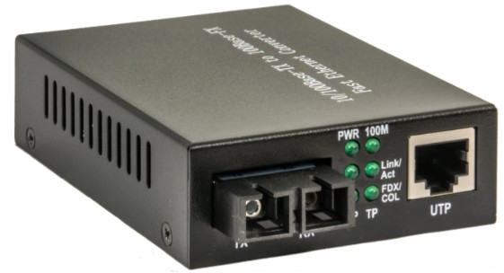 Barox LO-9500 series media converter for 10/100TX Ethernet, 2xSM SC-duplex, max. 30km, 1310nm