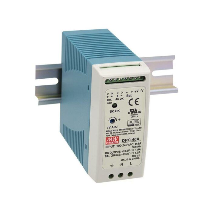 MeanWell toiteplokk DIN-liistule, 40W 13.8V 2.9A
