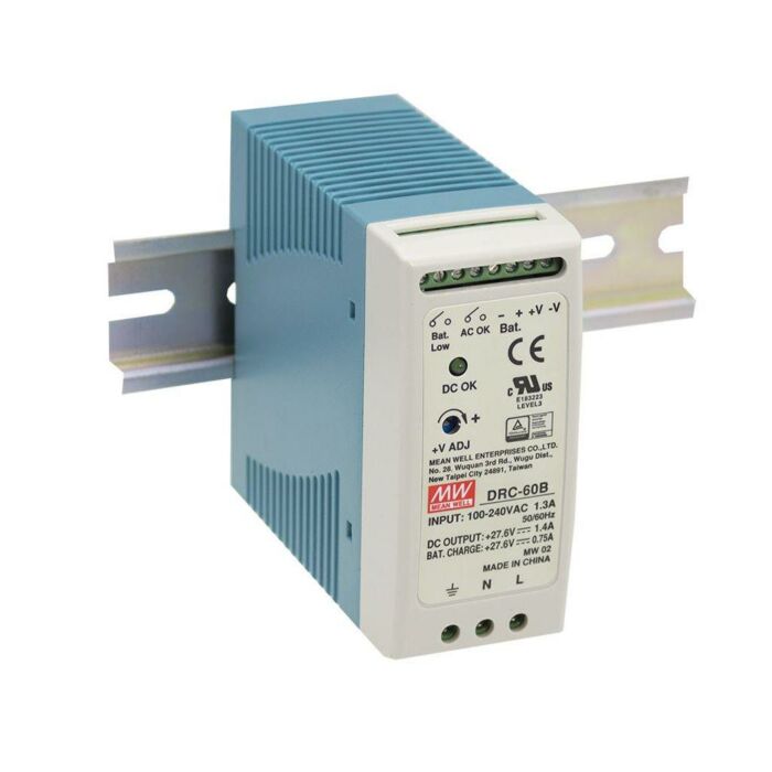 MeanWell toiteplokk DIN-liistule, 60W 27.6V 2.15A