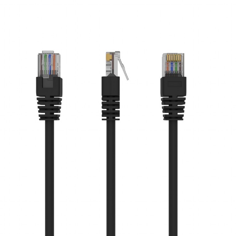 CAT5e UTP patch cord, black, 7.5 m