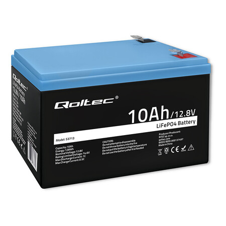 LiFePO4 aku 12.8V, 10Ah, 128Wh, BMS