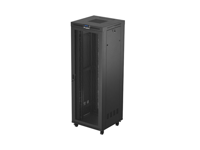 Lanberg 19&quot; free-standing rack cabinet, 47U 800*800 with mesh door, LCD, black, flat-pack