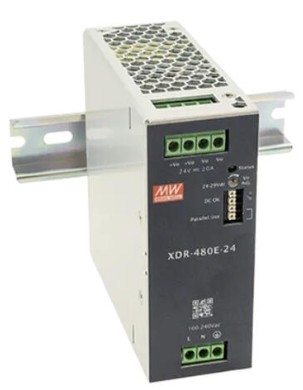 MeanWell XDR DIN-rail power supply 360W,85-264VAC/120-370VDC in, 12V/30A out