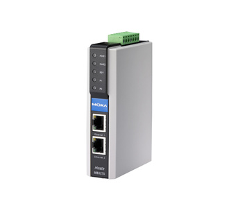 Moxa 2 port RS-232/422/485 advanced Modbus TCP to serial communication gateway