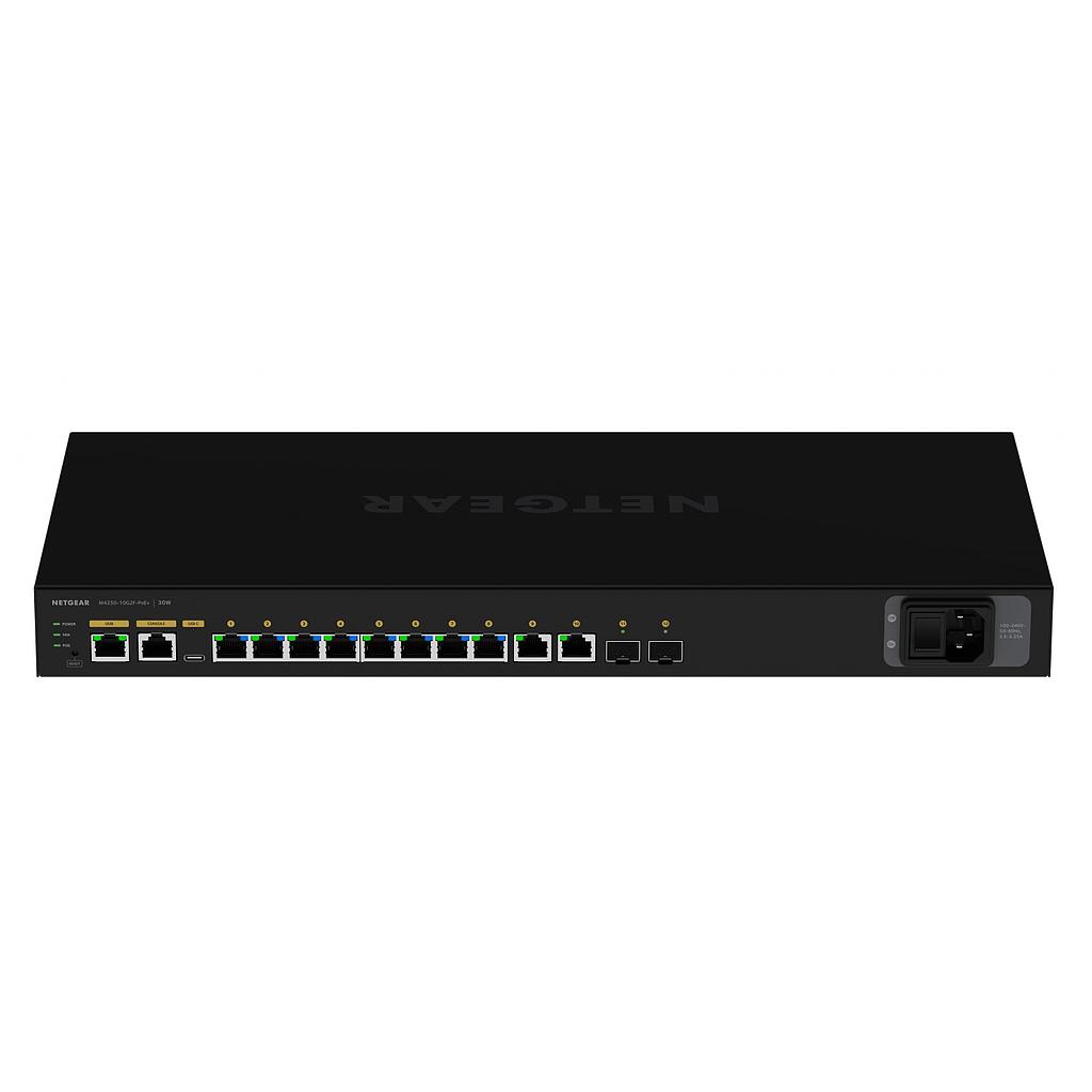 Netgear 10 port GB AV line managed switch, 8*PoE+ (125W), 2*SFP