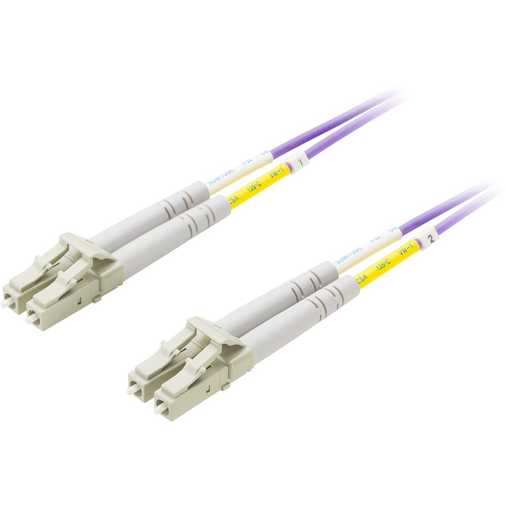 Optiline patch kaabel, LC - LC, 50/125, OM4, duplex, multimode, 10m