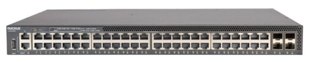 Ruckus ICX8100 1RU switch, 48*10/100/1000 Mbps ports, 4*10 GbE SFP+ uplink-ports. Power cord not included