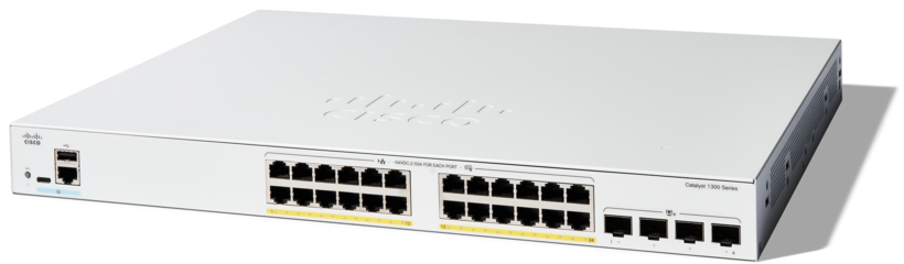 Catalyst 1300 24-port GE, Full PoE, 4*10G SFP+