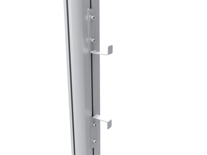 M public display stand cable Hhooks silver