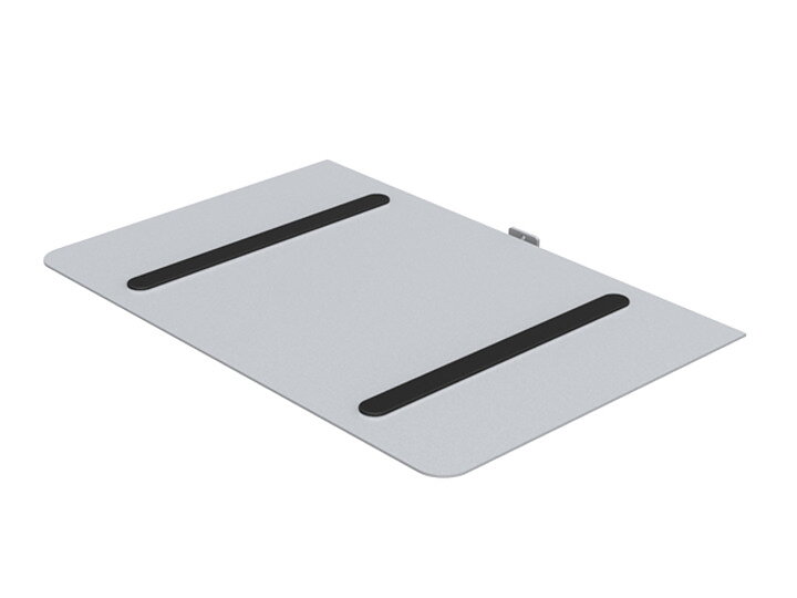 M public display stand shelf silver