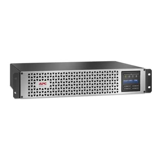 APC Smart-UPS, Line Interactive, 750VA, Lithium-ion, Rack/Tower, 2U, 230V, 6x IEC C13 outlets, SmartConnect Port+SmartSlot, Short Depth, AVR, LCD