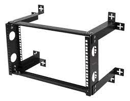 19&quot; seinale kinnitatav, 6U avatud räkk (L*S*K) 490*300*300mm, 35kg koormus, terasest, kinnituskomplekt, must
