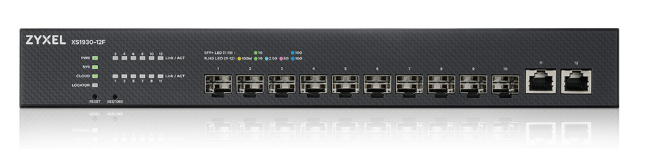 ZyXEL XS1930 10-port 10G Smart managed fiber switch + 2 multi-Gigabit RJ-45 ports