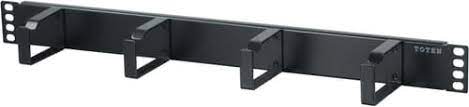 19&quot; 1U cable rings panel, 4 brackets