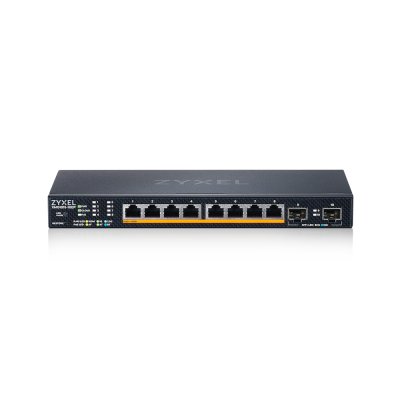 ZyXEL 8-port 2.5GBE, 2 SFP+ smart switch, hybrid mode, standalone or Nebulaflex cloud, 130W PoE