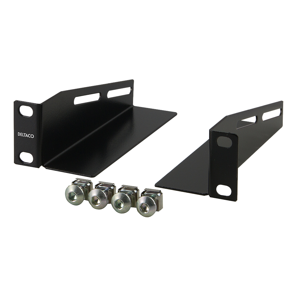 L-support rails for 10" cabinets, 136mm, 2-pack, black