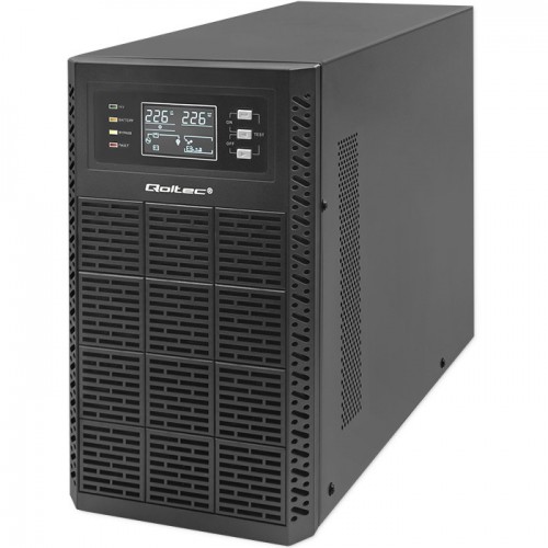 Qoltec UPS 3kVA, 3000W, PF1.0 LCD,EPO,USB,On-line