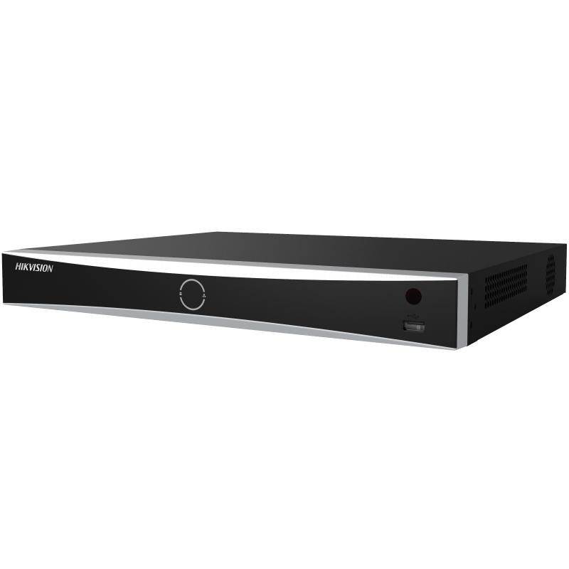 HikVision network video recorder, 8 channel IP cameras + 8 ch PoE, 2*SATA, H.265+, VGA &amp; HDMI output, alarm I/O, 80Mb/s, max. res.: 12MP