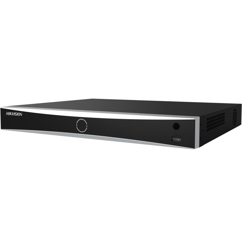 HikVision network video recorder, 16 channel IP cameras + 16 ch PoE, 2*SATA, H.265+, VGA &amp; HDMI output, alarm I/O, 160Mb/s, max. res.: 12MP