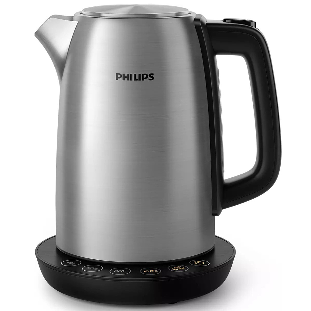 Philips kettle 2200W 1.7l solar metal kettle brushed - temperature control