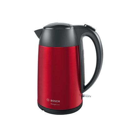 Bosch veekeetja 2400W, 1.7l, roostevaba, punane