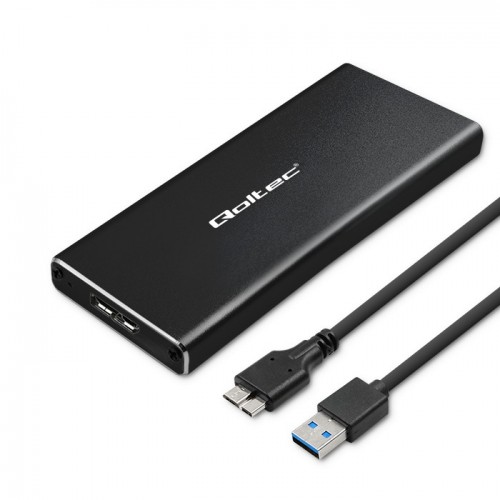 M.2 SSD ketta korpus, SATA/NGFF/USB 3.0 kiirus 5Gb/s, alumiinium, must