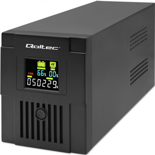 Qoltec line-interactive UPS Monolith | 1500VA | 900W | LCD | USB | RJ45