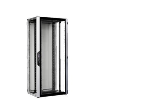 Rittal VX 5307.134 42U network/server rack VX IT with glazed door, IP 55, with 482.6 mm (19") mounting angles, standard, RAL7035, WHD 800x2000x800mm