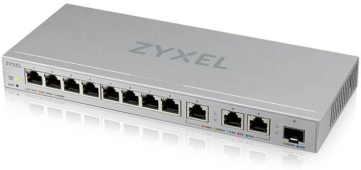 ZyXEL12-port Gigabit web-managed switch with 8 port 1G + 3-port MultiGig 1/2.5/5/10G + 1-port SFP+ ver.2