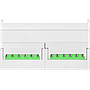 PowerDIN ZP3 is a device featuring three independent phase electricity switching channels (3 × 240V/16A per output). It includes two digital inputs (DI), LAN and Wi-Fi connectivity, ZVS and nBus support, integration with NETIO Cloud, and open APIs supporting SNMP, MQTT-flex, XML/JSON, Modbus/TCP, and other protocols.