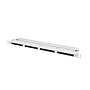 Lanberg 19" 0.5U 24 port patch panel, Cat.6 UTP with cable organizer, grey