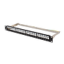 Lanberg 19" 1U patch panel, blank, FTP for keystone modules, black