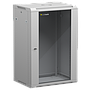 Netrack 19" wall-mount rack cabinet, 18U 600*450, glass door, grey, flat-pack