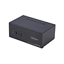 2-port dual-monitor DisplayPort & HDMI KVM switch, 4K 60Hz, 1*HDMI & 1*DP monitor, 2-port USB 5Gbps hub, 2*USB HID ports, TAA compliant