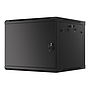 Lanberg 19" wall-mount rack cabinet, 9U/600*600 with metal door, black, for self assembly (flat pack)