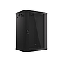 Lanberg rack cabinet 19" wall-mount 18U/600*450 (flat pack) with  glass door black V2